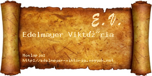 Edelmayer Viktória névjegykártya