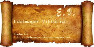 Edelmayer Viktória névjegykártya